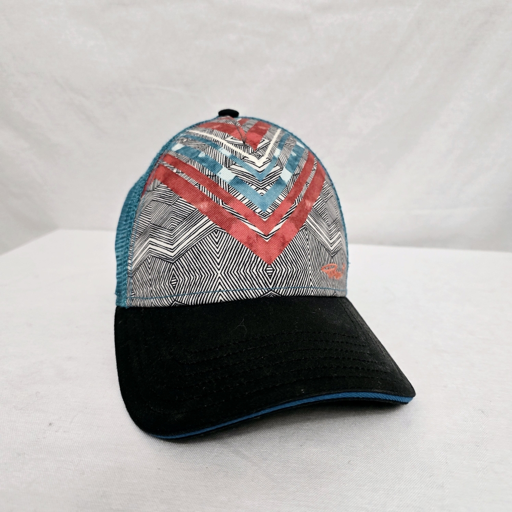 Prana Patterned Trucker Hat with Chevron Design